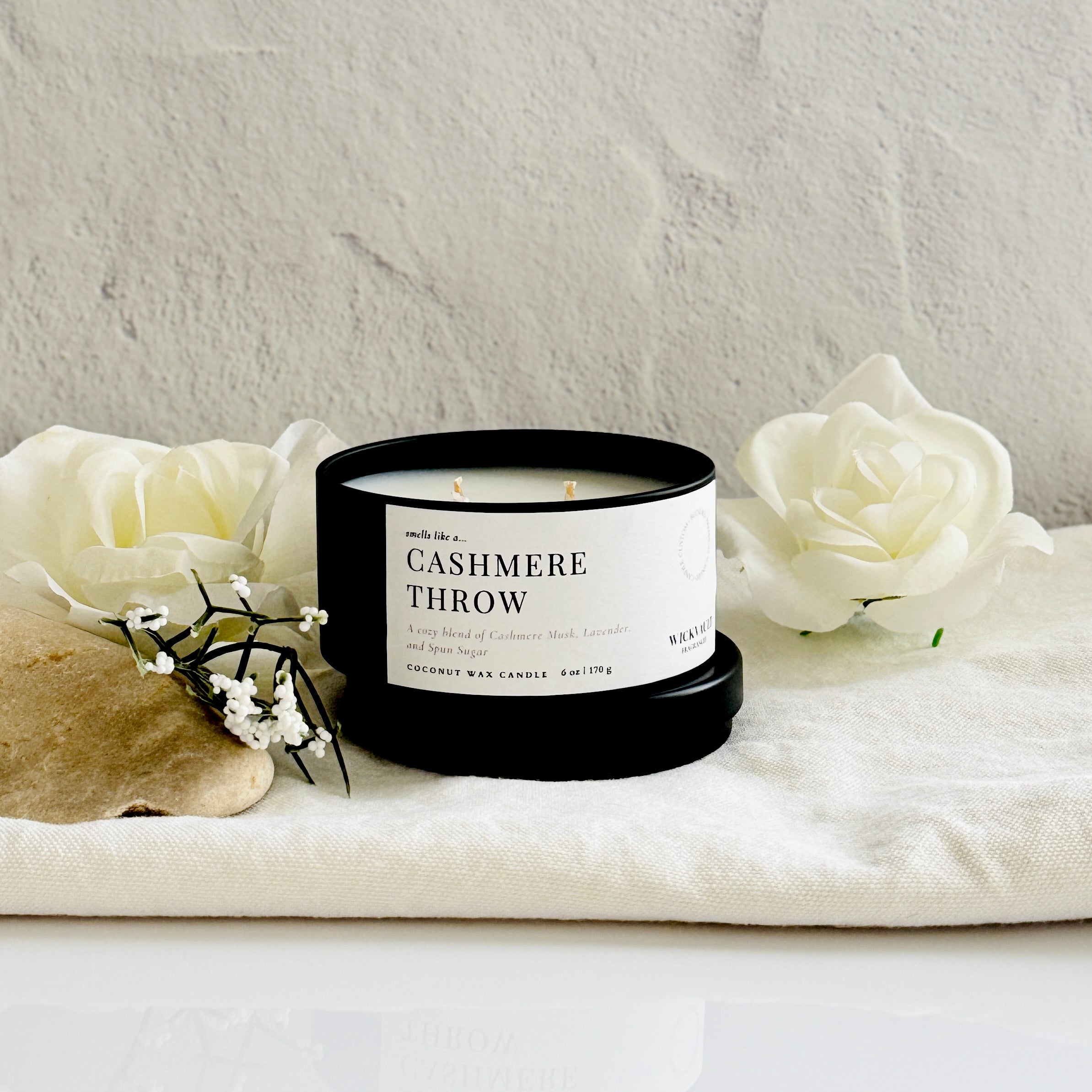 Cashmere Throw - Candle Tin